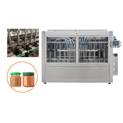 Servo motore automatico pistone lineare salsa di mele vaschetta di riempimento di vetro macchina con controllo PLC