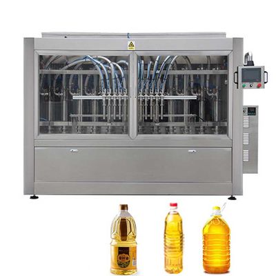 Linea di produzione di riempimento di olio di soia di sesamo di tipo lineare commerciale Npack con macchina di tappo e etichettatura