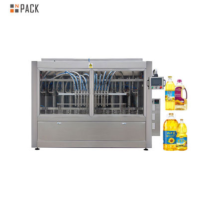 Macchina automatica di riempimento di olio in acciaio inossidabile 304/316 a servomotore azionata da PLC + touch screen control