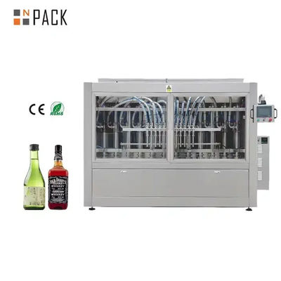 Macchina di riempimento di alcol completamente automatica con controllo PLC e riempimento multi-testa per l'imbottigliamento di liquori